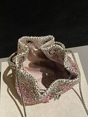 Jimmy Choo Bon Bon Blush Satin Bag Pink Crystals 14x15x9.5cm - 2