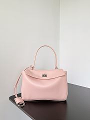 Balenciaga Rodeo Small Handbag Pink Smooth 27x8x21cm - 1