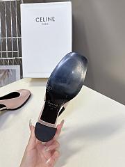 Celine Lily Perforated Triomphe Slingback Patent Pink 6.5cm - 3