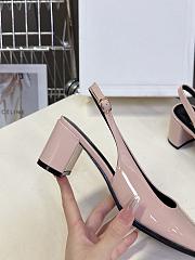 Celine Lily Perforated Triomphe Slingback Patent Pink 6.5cm - 2