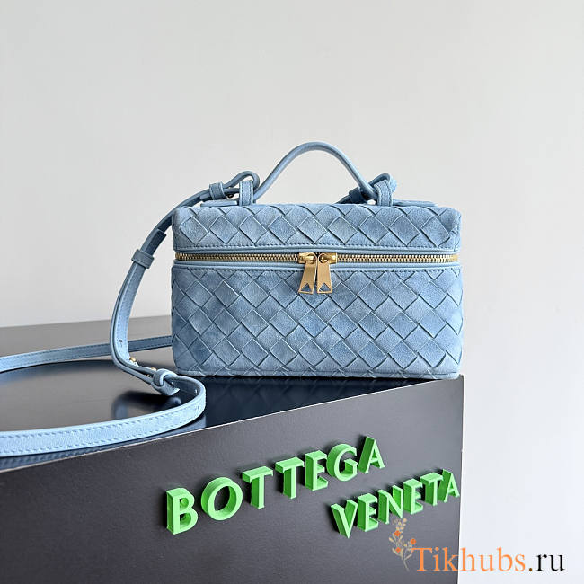Bottega Veneta Bang Bang Bag Blue Suede 22x12.5x5cm - 1