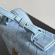 Bottega Veneta Bang Bang Bag Blue Suede 22x12.5x5cm - 3