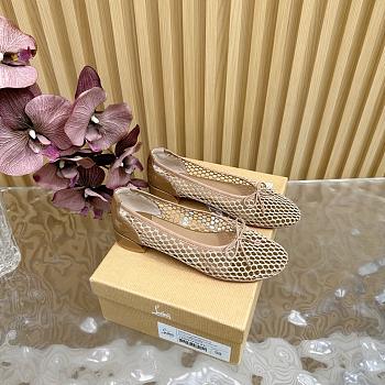 Christian Louboutin Sweetie Jane Mesh Ballerinas Beige