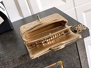 Chanel Flap Bag Mini with Hook Lambskin Gold 12.5x8x5cm - 5