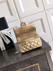 Chanel Flap Bag Mini with Hook Lambskin Gold 12.5x8x5cm - 4
