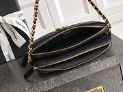 Chanel Zipper Phone Wallet with Chain Suede Black 18x10x3cm - 5