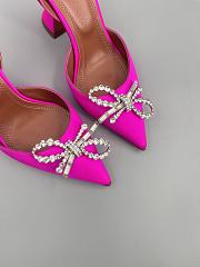 Amina Muaddi Rosie Satin Slingback Pumps 9.5cm - 5