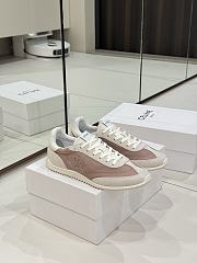 Celine Racer Low Top Nylon Suede Rose Sneaker - 1
