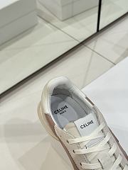 Celine Racer Low Top Nylon Suede Rose Sneaker - 5