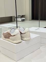 Celine Racer Low Top Nylon Suede Rose Sneaker - 4