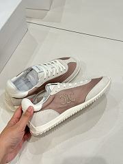 Celine Racer Low Top Nylon Suede Rose Sneaker - 3