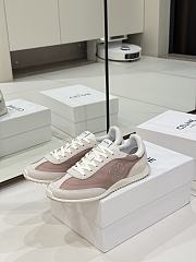 Celine Racer Low Top Nylon Suede Rose Sneaker - 2