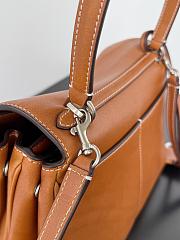 Balenciaga Rodeo Small Handbag Brown Smooth 27x8x21cm - 4