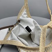 Miu Miu Ivy Raffia-effect Linen Bag 40x35cm - 3