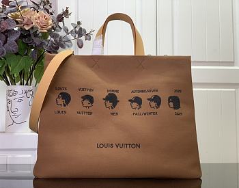 Louis Vuitton LV Pharrell x Nigo Tote Bag Brown 40x32x16cm