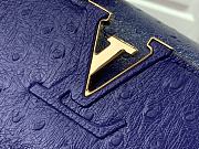 Louis Vuitton LV Mini Capucines Blue Ostrich 21x14x8cm - 2