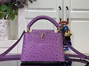 Louis Vuitton LV Mini Capucines Ostrich Purple 21x14x8cm - 1