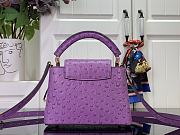 Louis Vuitton LV Mini Capucines Ostrich Purple 21x14x8cm - 5