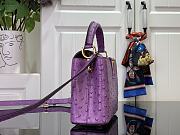 Louis Vuitton LV Mini Capucines Ostrich Purple 21x14x8cm - 4