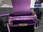 Louis Vuitton LV Mini Capucines Ostrich Purple 21x14x8cm - 3