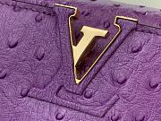 Louis Vuitton LV Mini Capucines Ostrich Purple 21x14x8cm - 2