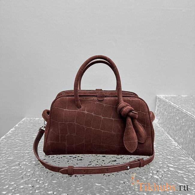 Jacquemus Turismo Small Soft Bowling Bag Brown 26x16x11cm - 1
