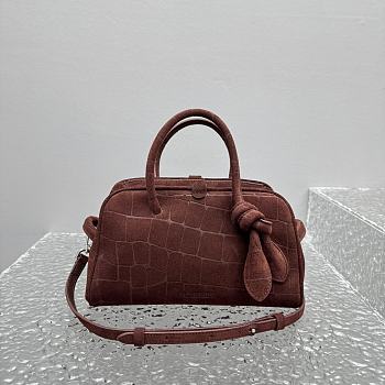Jacquemus Turismo Small Soft Bowling Bag Brown 26x16x11cm