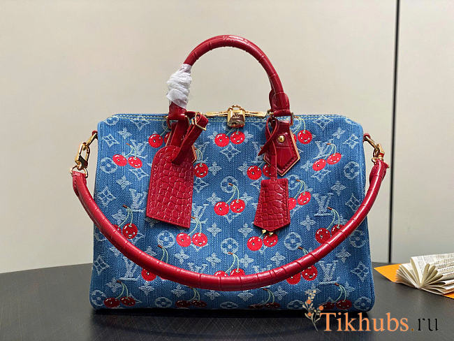 Louis Vuitton LV x TM Speedy Soft 30 Denim Blue 30x21x17cm - 1