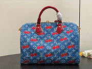 Louis Vuitton LV x TM Speedy Soft 30 Denim Blue 30x21x17cm - 3