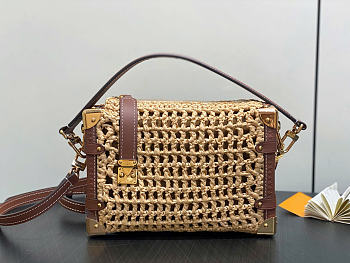 Louis Vuitton LV Side Trunk MM Raffia 23.5x16x8.5cm