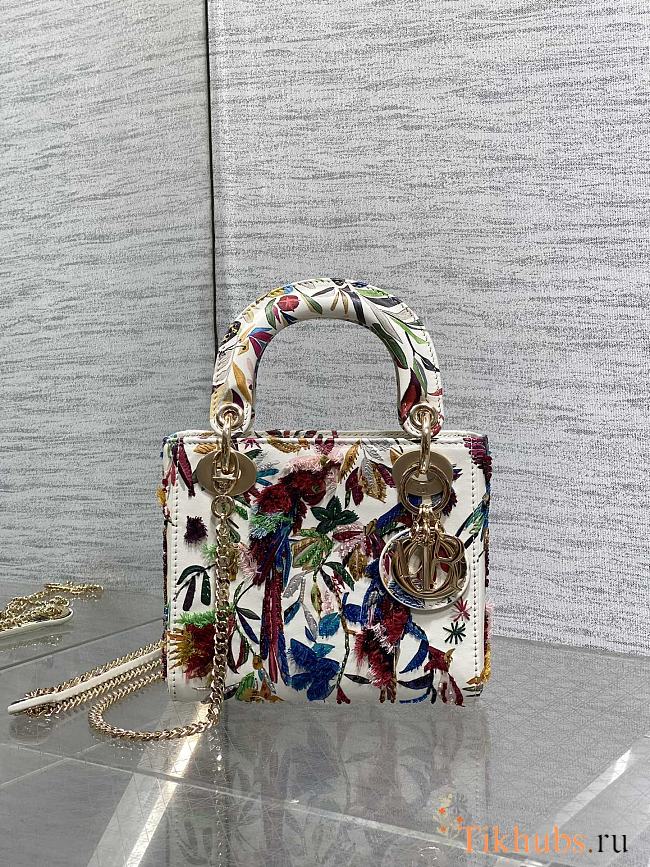Dior Mini Lady Bag White Indian Garden 17cm - 1