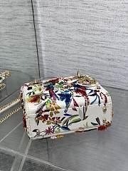 Dior Mini Lady Bag White Indian Garden 17cm - 6