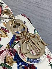 Dior Mini Lady Bag White Indian Garden 17cm - 4