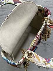 Dior Mini Lady Bag White Indian Garden 17cm - 3