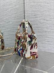 Dior Mini Lady Bag White Indian Garden 17cm - 2
