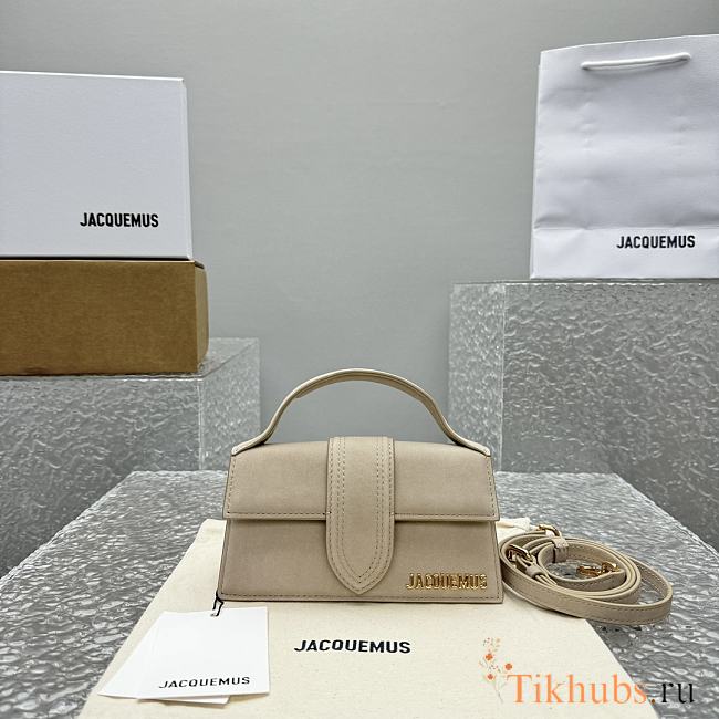 Jacquemus Le Bambino Bag Suede Beige 18x6x7cm - 1