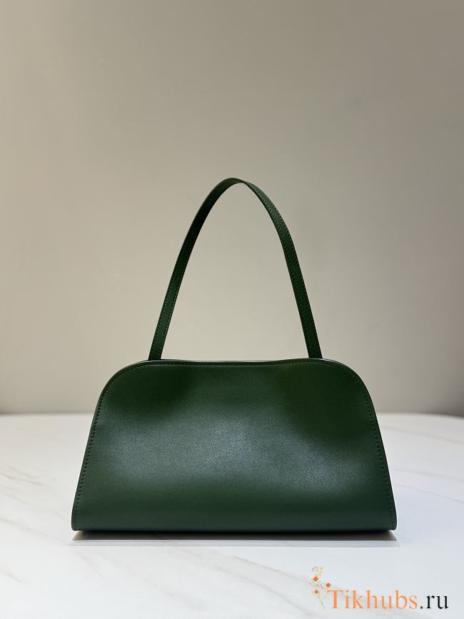 The Row Peggy Clutch Bag Green 28x16x12cm - 1