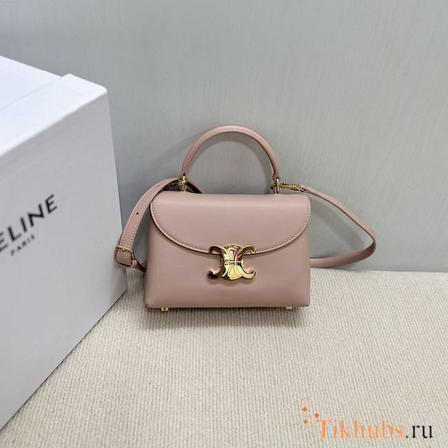 Celine Teen Nino Bag Calfskin Pink 20.5x13x8cm - 1