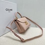 Celine Teen Nino Bag Calfskin Pink 20.5x13x8cm - 2