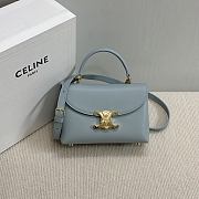 Celine Teen Nino Bag Calfskin Blue 20.5x13x8cm - 1