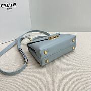 Celine Teen Nino Bag Calfskin Blue 20.5x13x8cm - 5