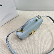 Celine Teen Nino Bag Calfskin Blue 20.5x13x8cm - 4