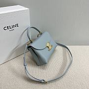 Celine Teen Nino Bag Calfskin Blue 20.5x13x8cm - 2