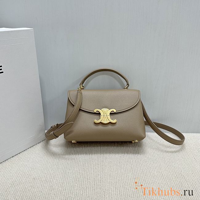 Celine Teen Nino Bag Calfskin Taupe 20.5x13x8cm - 1