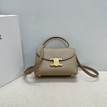 Celine Teen Nino Bag Calfskin Taupe 20.5x13x8cm