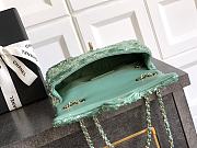 Chanel Classic Flap Bag Sequins Green 20cm - 6