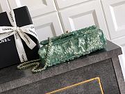 Chanel Classic Flap Bag Sequins Green 20cm - 5