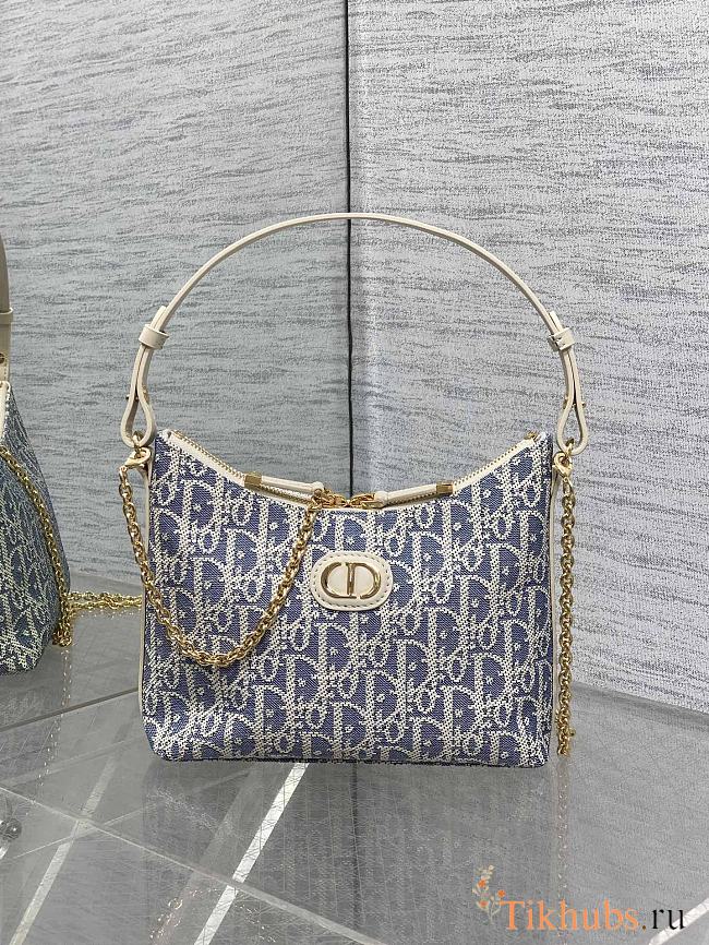 Dior 30 Montaigne Diorling Mini Bag Blue Chain 21x17x7cm - 1