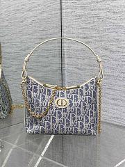 Dior 30 Montaigne Diorling Mini Bag Blue Chain 21x17x7cm - 1