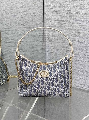 Dior 30 Montaigne Diorling Mini Bag Blue Chain 21x17x7cm